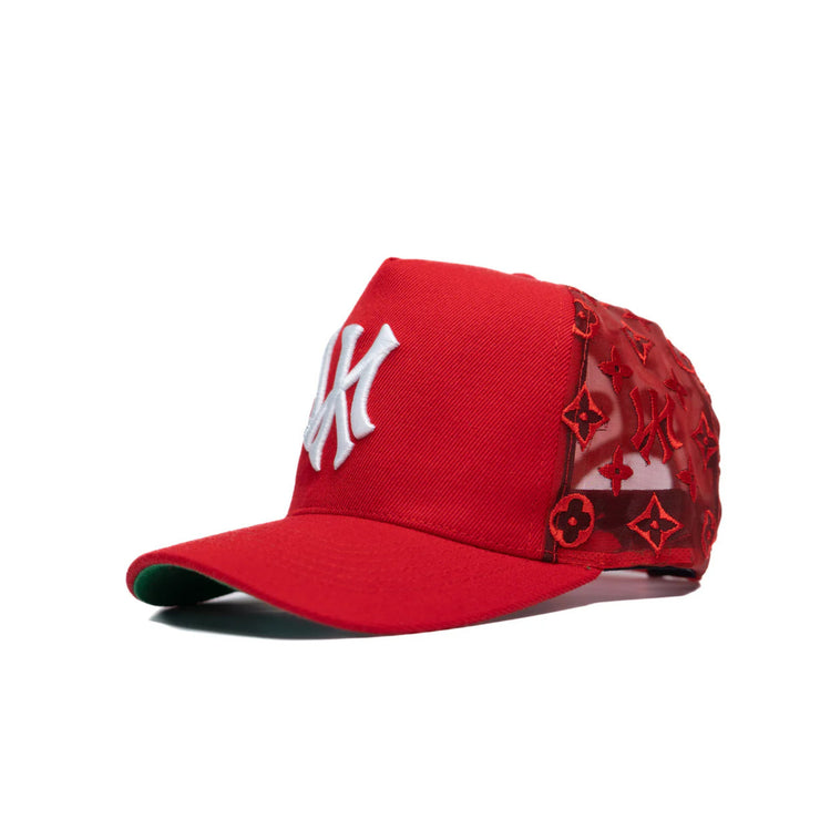 NEW YORK RED MONOGRAM SNAPBACK