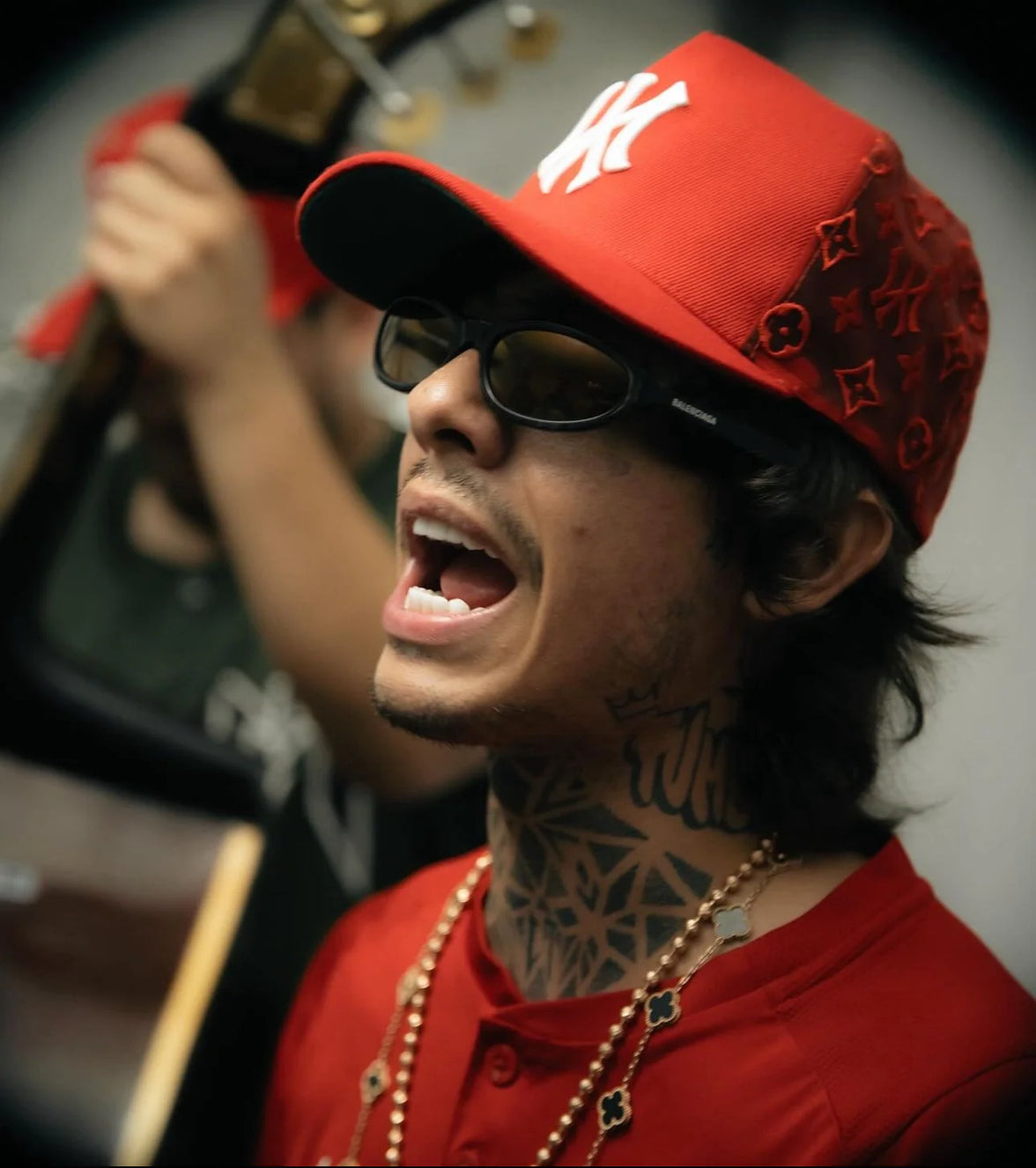 NEW YORK RED MONOGRAM SNAPBACK