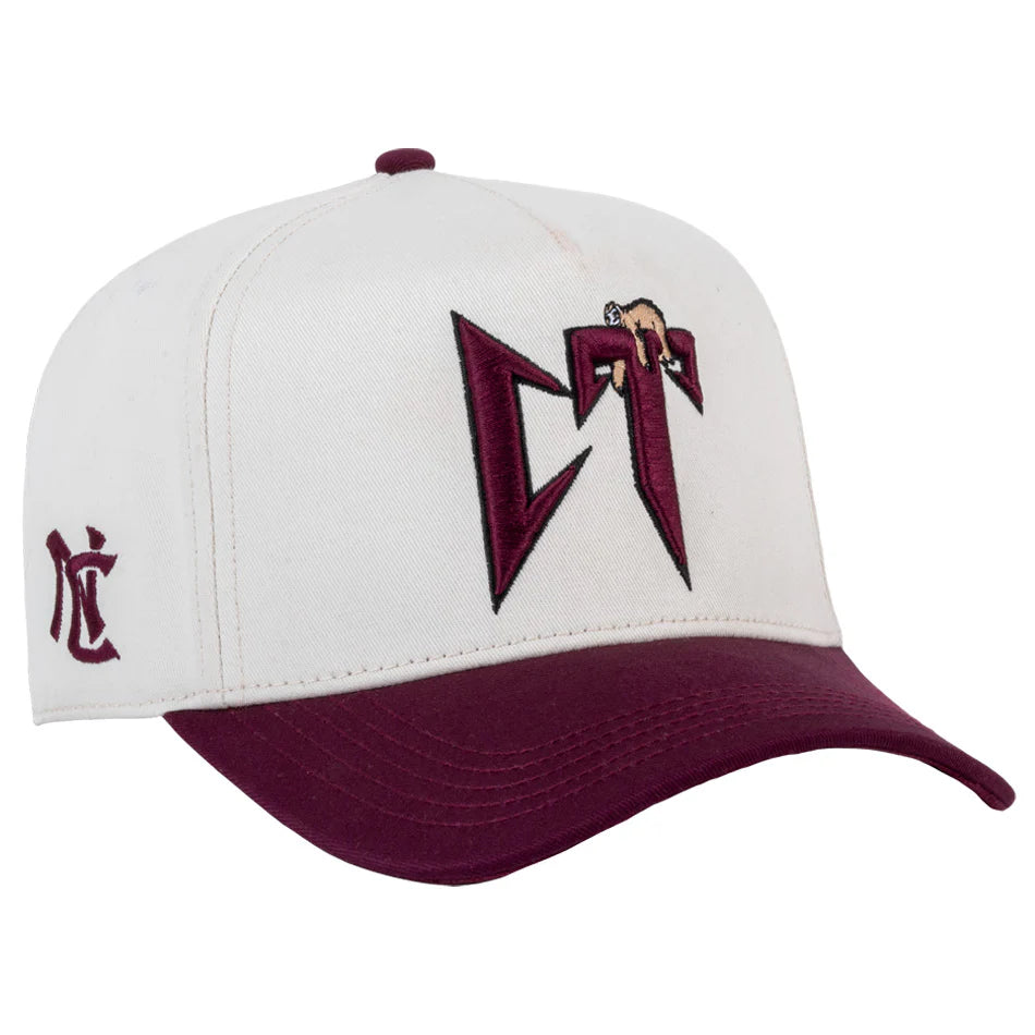 JC HATS CT BONE/BURGUNDY