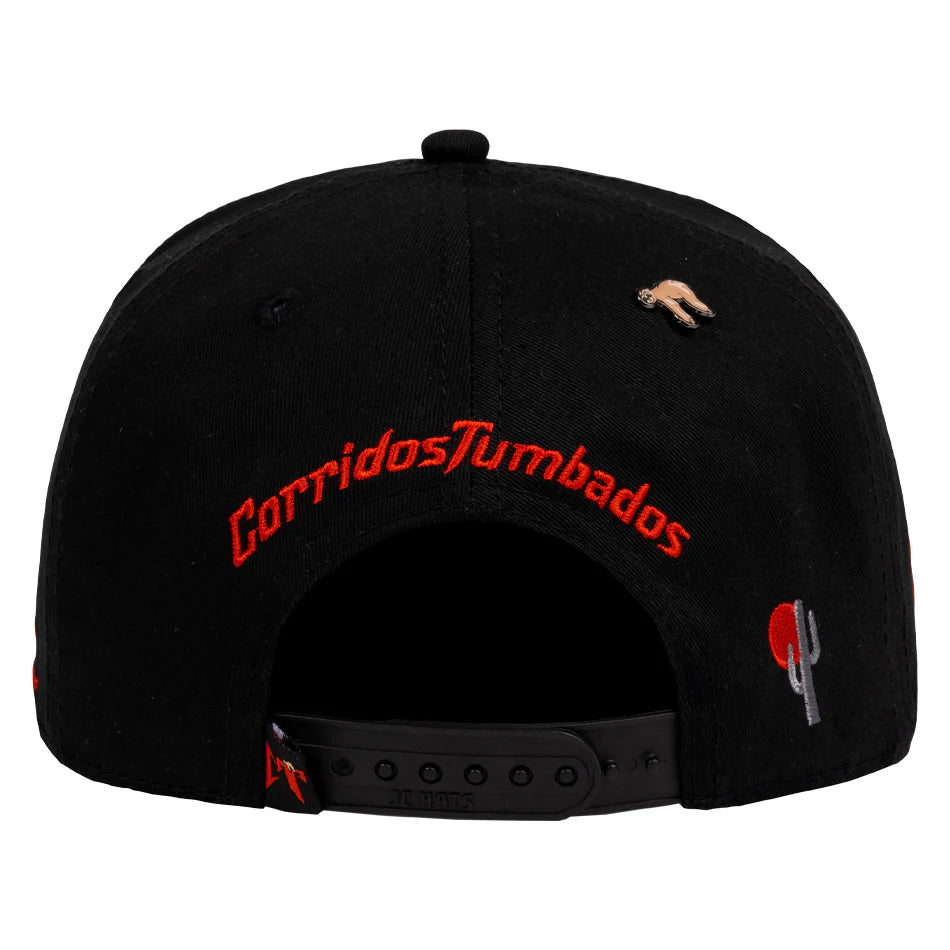 JC HATS CT BLACK/RED PVC