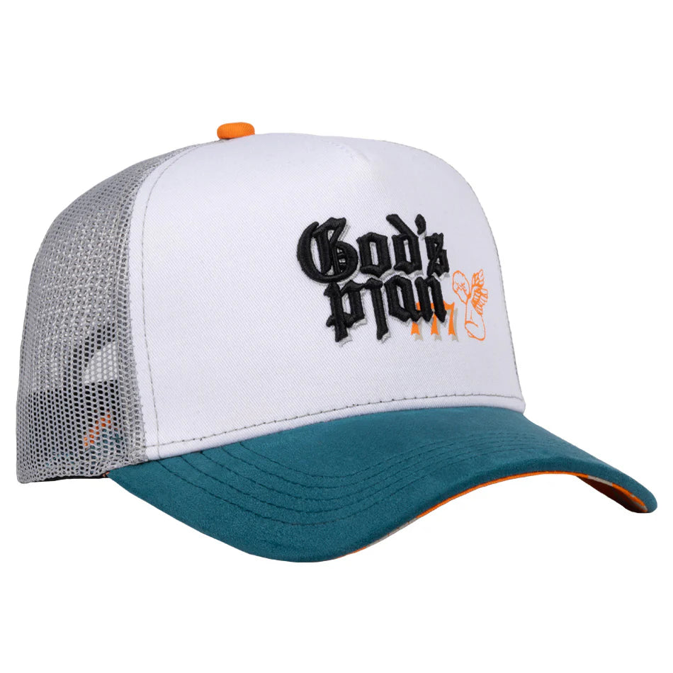 JC HATS GODS PLAN WHITE