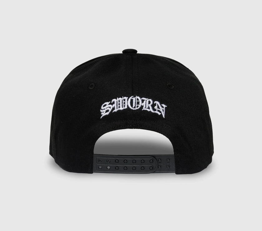 SWORN TO US NEGOCIOS SIN TERMINAR SNAPBACK // BLACK