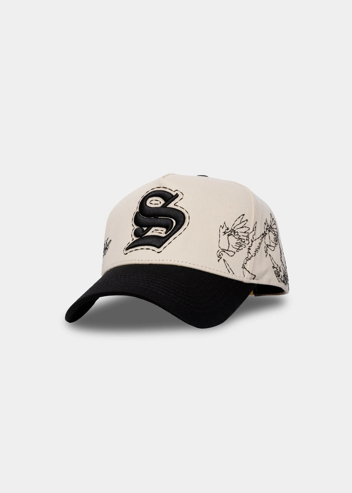 SWORN TO US  POESÍA SNAPBACK // BEIGE & BLACK